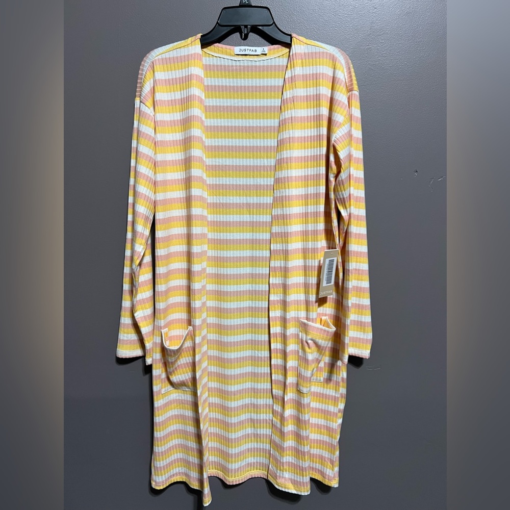 NWT Just Fab Stripe Cardigan